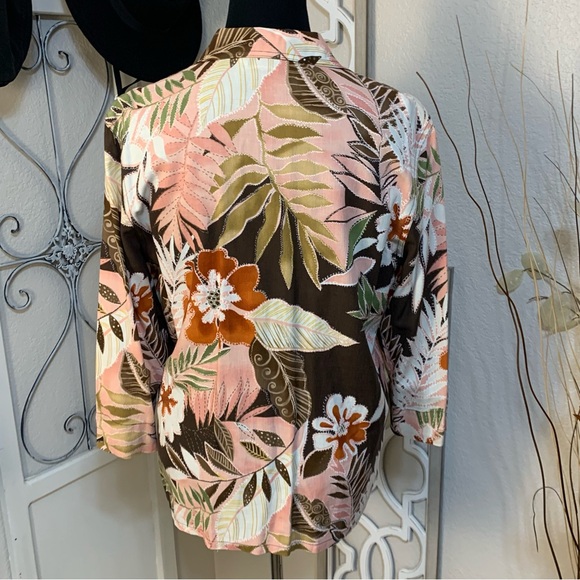 Napa Valley floral button down shirt top blouse - Picture 4 of 9